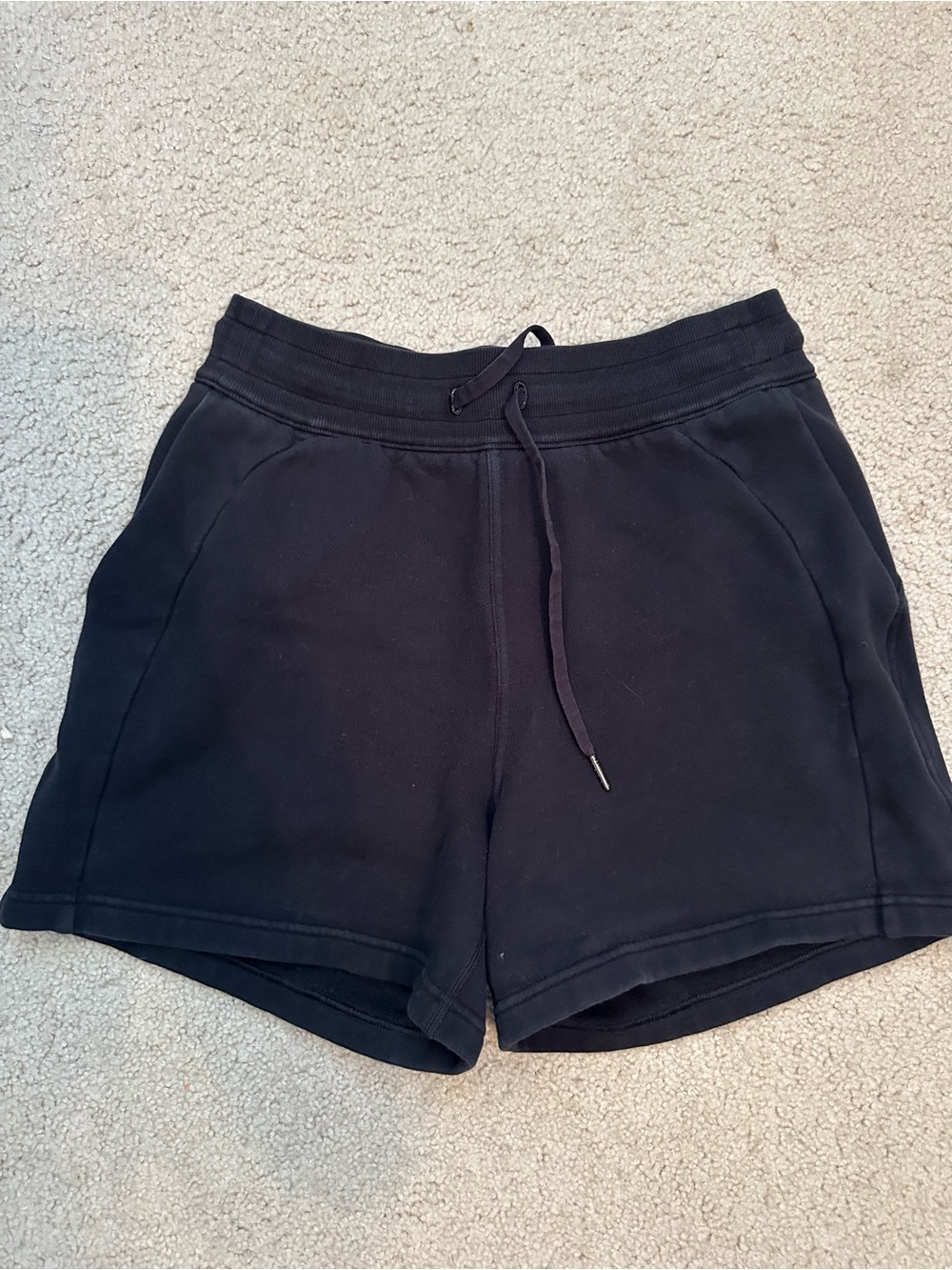 Casual Black lululemon Drawstring Lounge Shorts